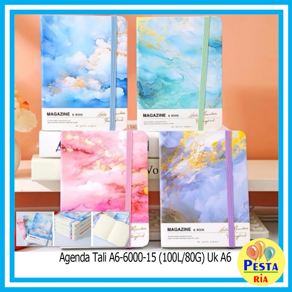

Murah!! (1Pcs) Buku Agenda Tali A6, notes, buku catatan, notebook, buku diary
