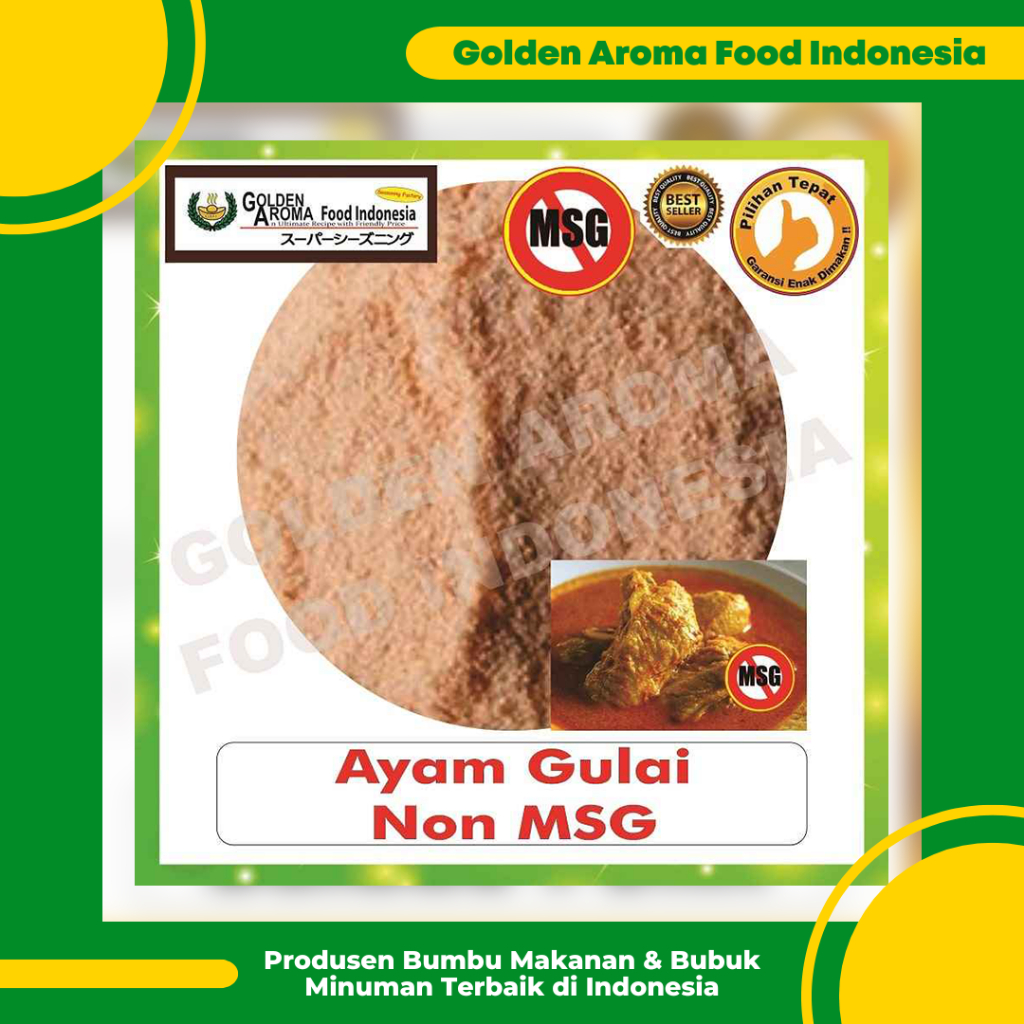 

Bumbu Tabur Rasa Gulai Ayam Non MSG 1Kg Bubuk Tabur Chicken Curry Gulai No MSG 1 Kg Seasoning Powder