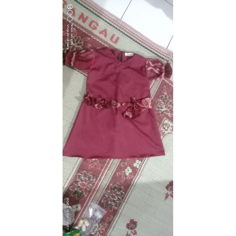 Readystock BAJU TENUN ANAK PEREMPUAN MIX LINEN