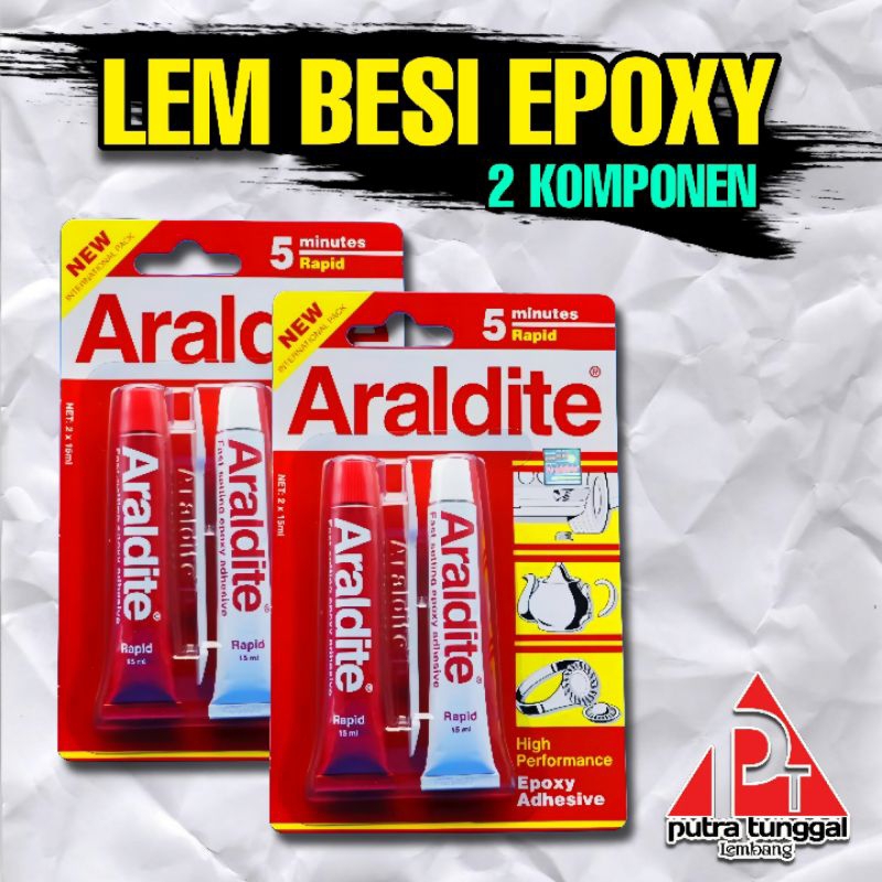 Lem Besi Epoxy 2 Komponen Araldite 15ml