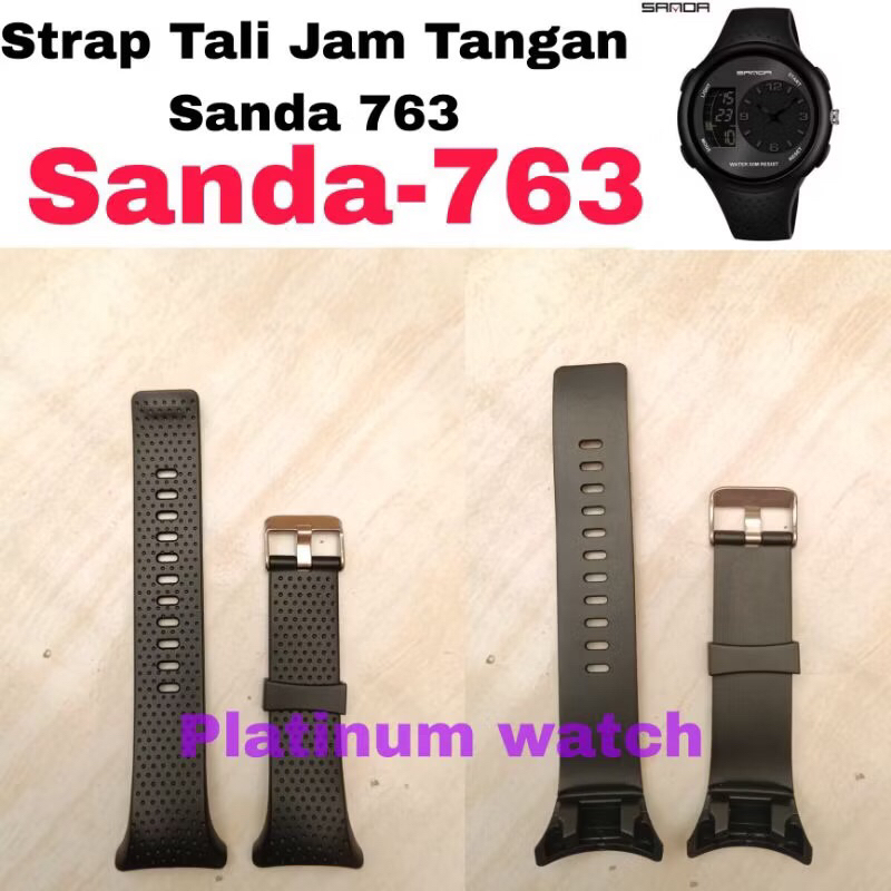 Tali Rubber Jam Tangan Original SANDA 763 sanda 763 strap rubber sanda763