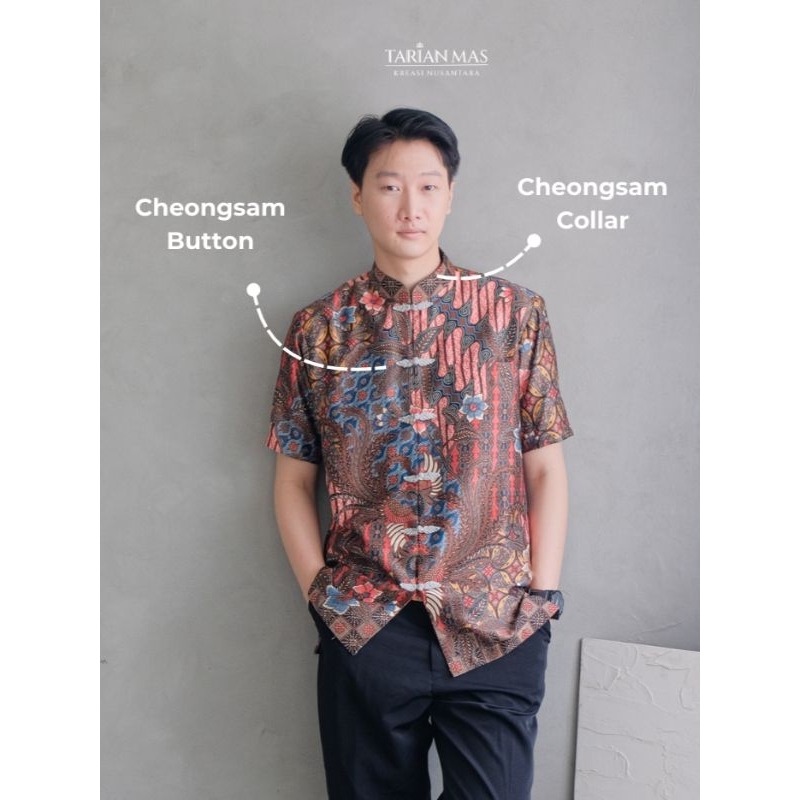 Kemeja Cheongsam Short Botton Batik by Tarian Mas