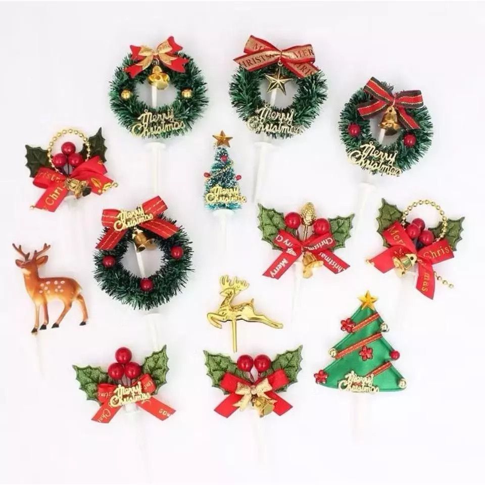 

TOPPER CAKE TUSUKAN KUE NATAL TOPPING KUE