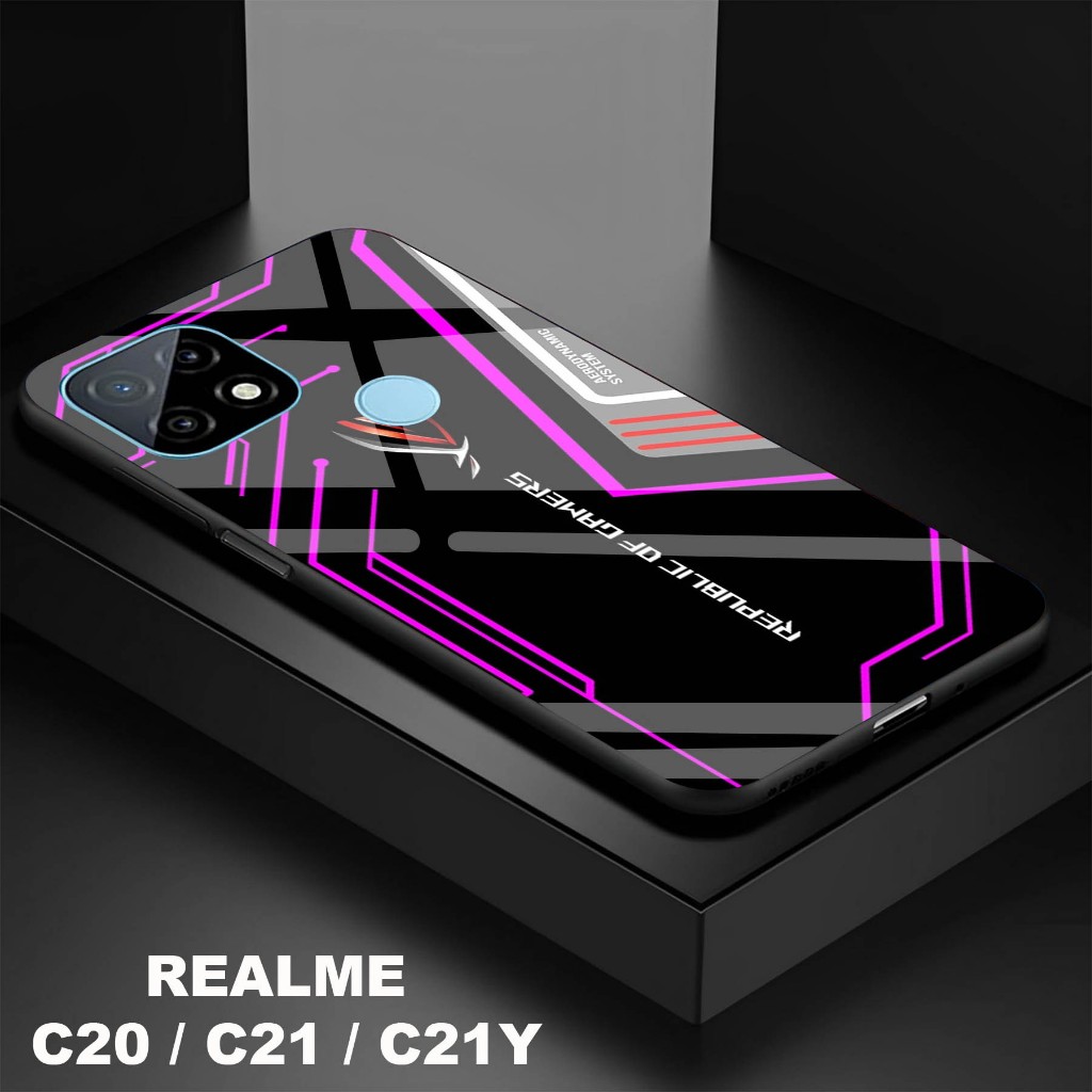 Softcase Kaca Kilau Realme C20 / C21 C21Y - Softcase Kaca Realme C20 / C21 C21Y - Softcase Kaca Kila