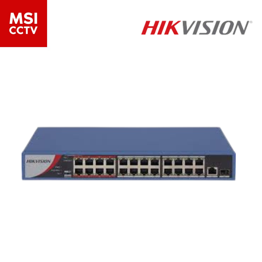 Poe Switch Huh Hikvision DS-3E0326P-E/M Switch Hub 24+2 Port