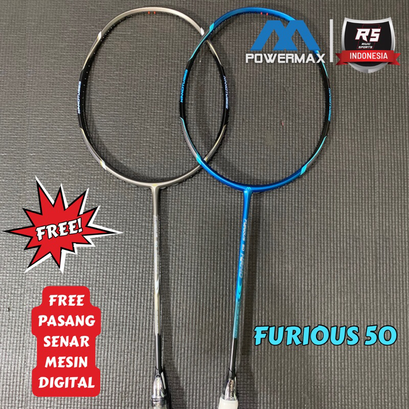 Raket POWERMAX FURIOUS 50 33LBS Power Max Raket Badminton Original 100%