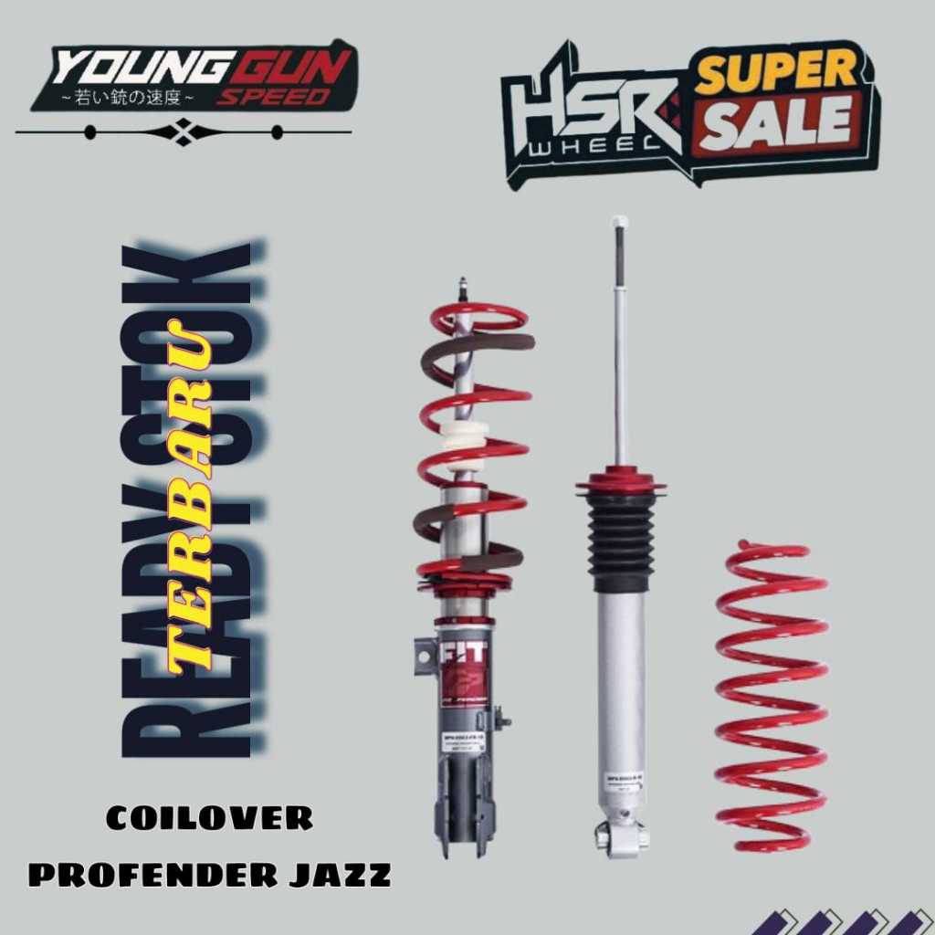 Per Coilover Profender Mobil Honda Jazz Depan Belakang
