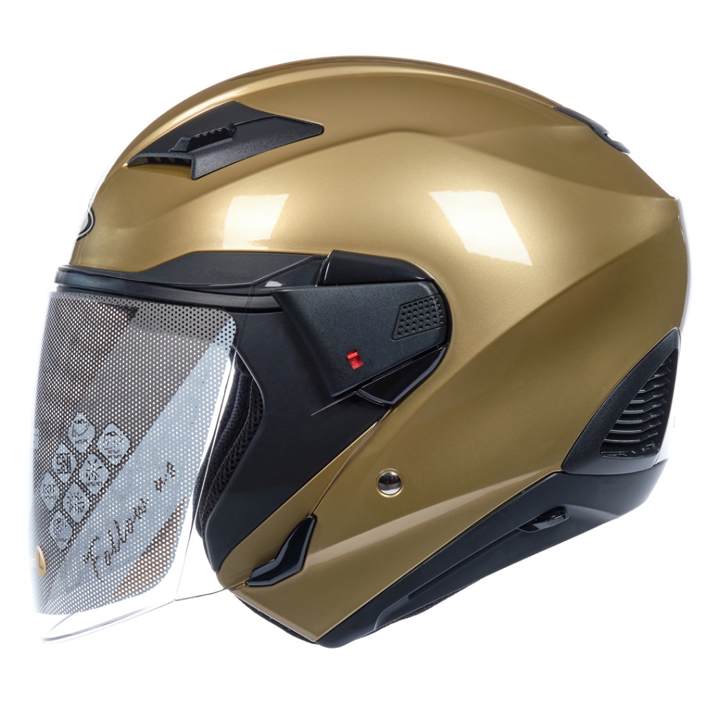 Helm Zeus 611 Golden Yellow Polos Double Visor SNI DOT