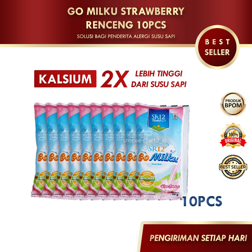 

GO MILKU STRAWBERRY RENCENG 10PCS SR12 / GOMILKU SR12 / SUSU KAMBING ETAWA SR12