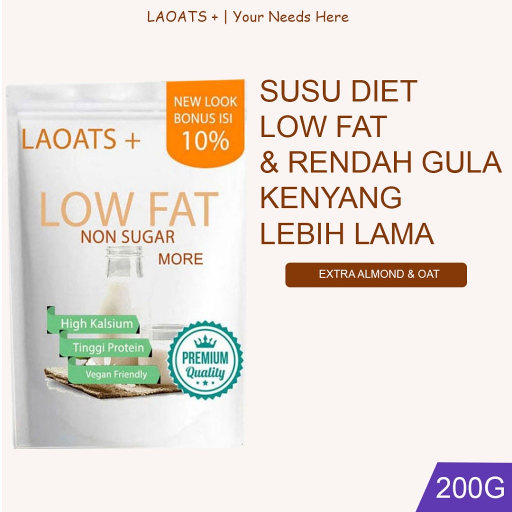 

susu low fat bubuk Laoats