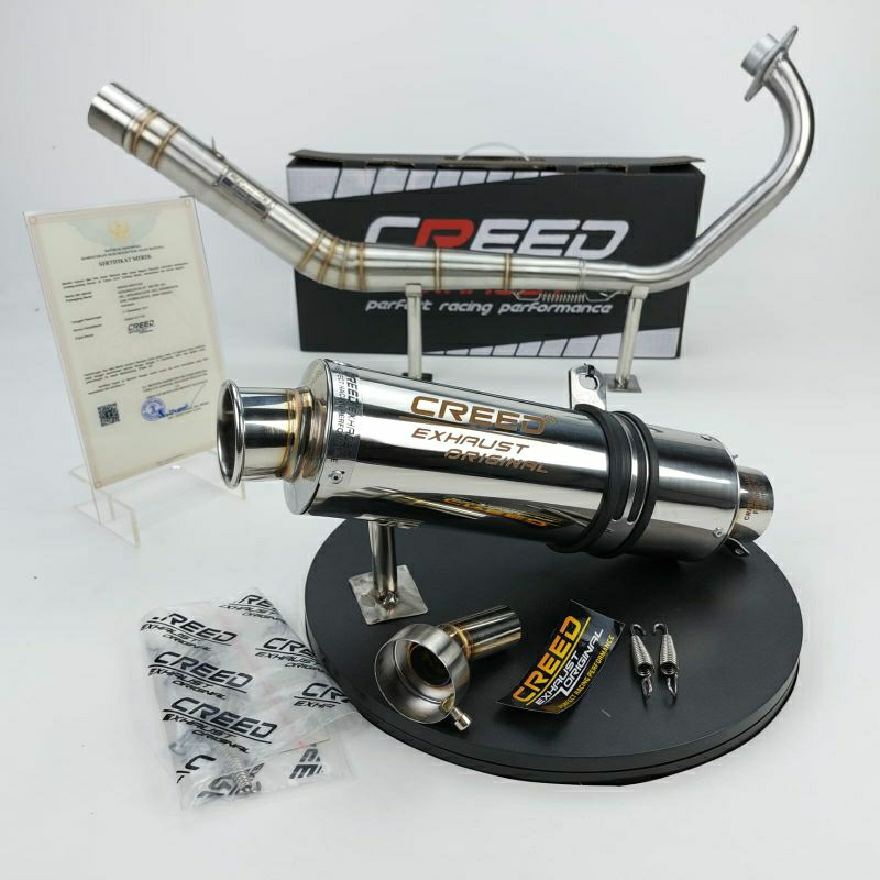 100% ORI KNALPOT RACING CREED EXHAUST UTK Satria FU/VIXION/JUPITER MX135/SONIC/CB150R/CBR 150R/R15 V