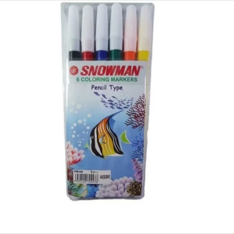 

Spidol Warna Snownan 6 / 12 warna - Snowman permanent G-12