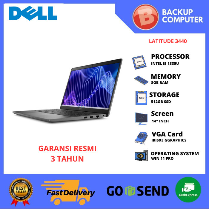 LAPTOP DELL LATITUDE 3440 I5 1335U 8GB 512GB SSD WIN 11 PRO