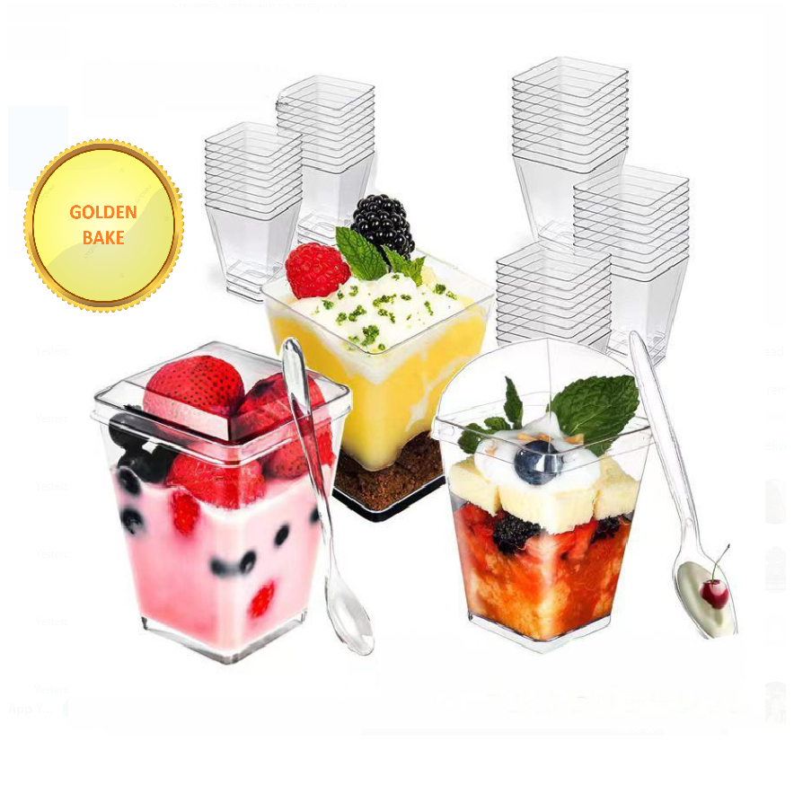 GBake 10pcs Premium Pudding Cup Korean Dessert bahan Aclyric tebal / Dessert Cup / Tiramisu Cup / Pu