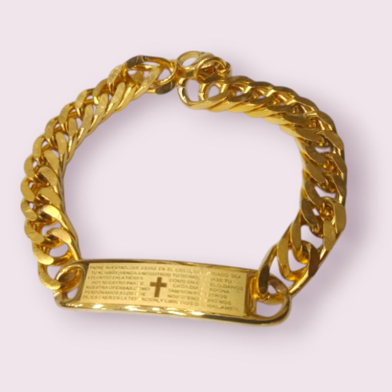 Gelang Titanium Salib Plat Rantai Pria wanita Terbaru