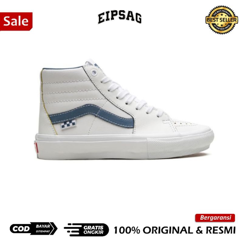 Vans Skate SK8-Hi Wearaway Leather White RESMI ORIGINAL