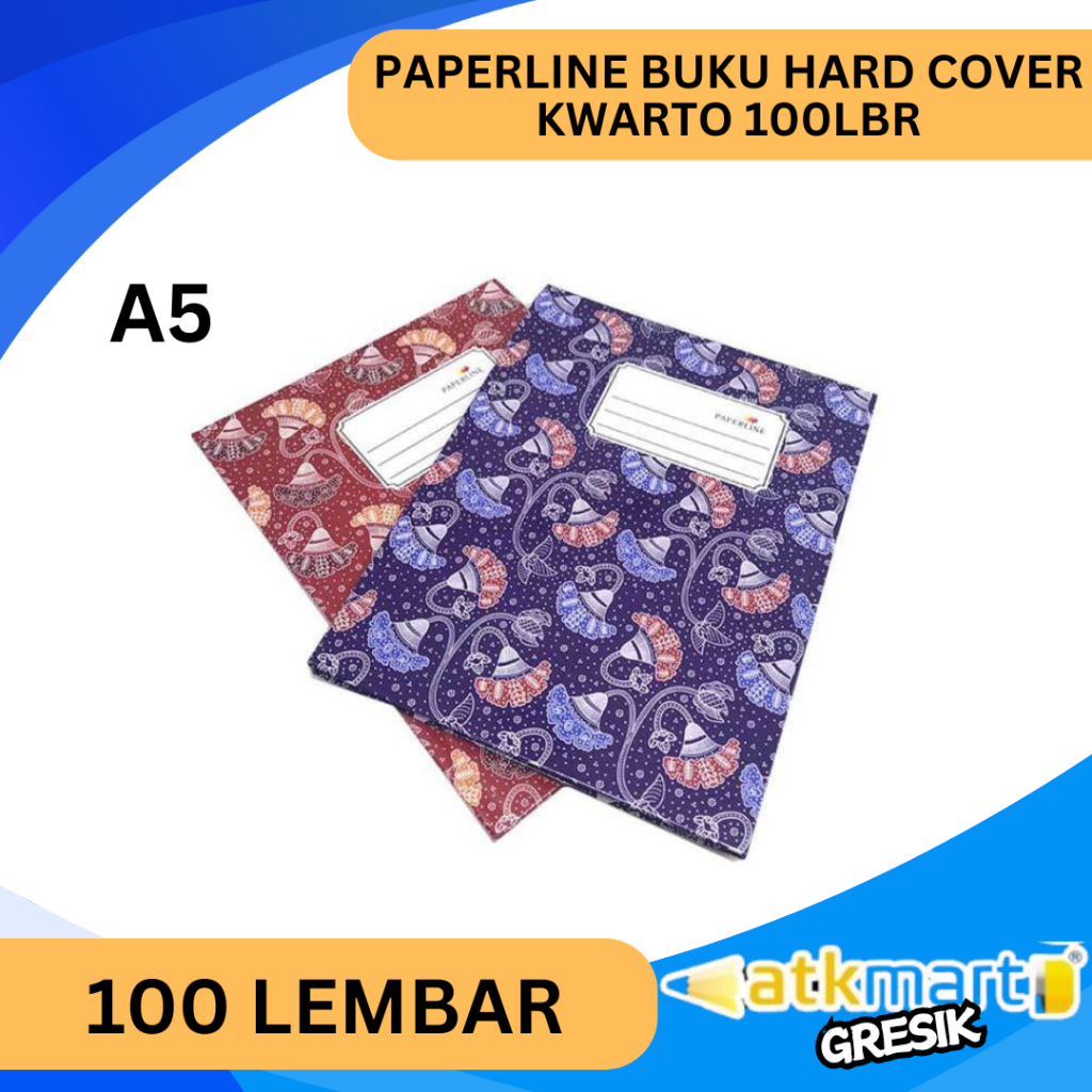 

PAPERLINE BUKU HARD COVER KWARTO 100LBR / BUKU CATATAN HARD COVER A5 / BUKU ARISAN