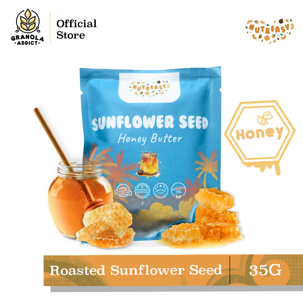 

Granola Addict - Nutreasy Roasted Sunflower Seed (Honey) / Kuaci Rasa Manis Madu 35G