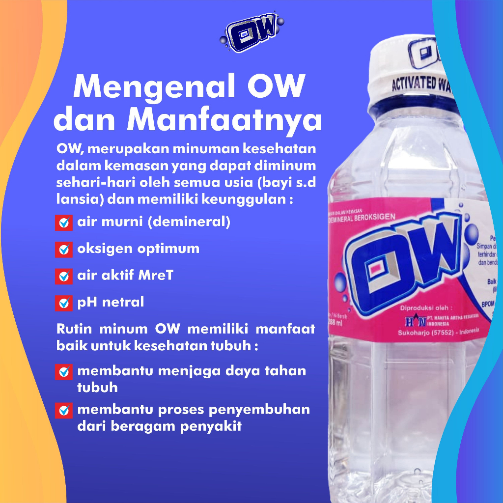 

OW Water OW Oxxy Well Activated Mret 1 dos (36 botol) Terapi Air Kesehatan