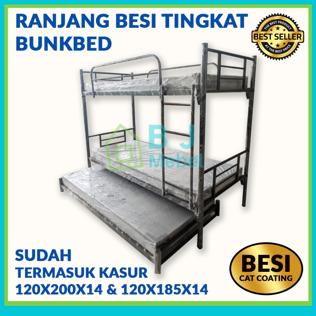 Paket Ranjang Susun + Sorong 120 + kasur