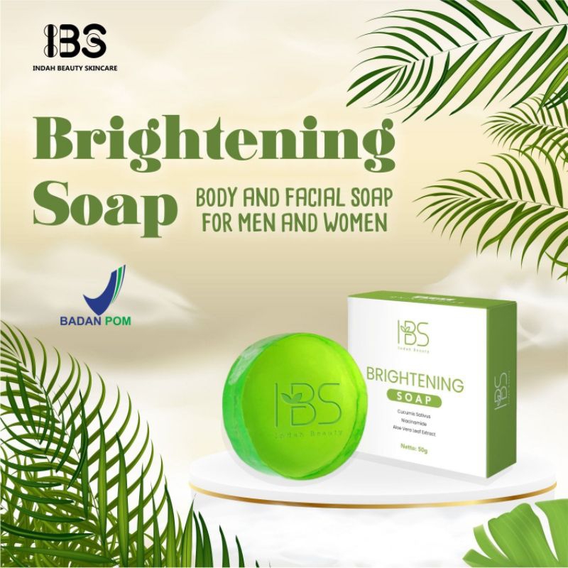 IBS Brightening soap Sabun pembersih wajah & penghilang flek hitam pada wajah BPOM