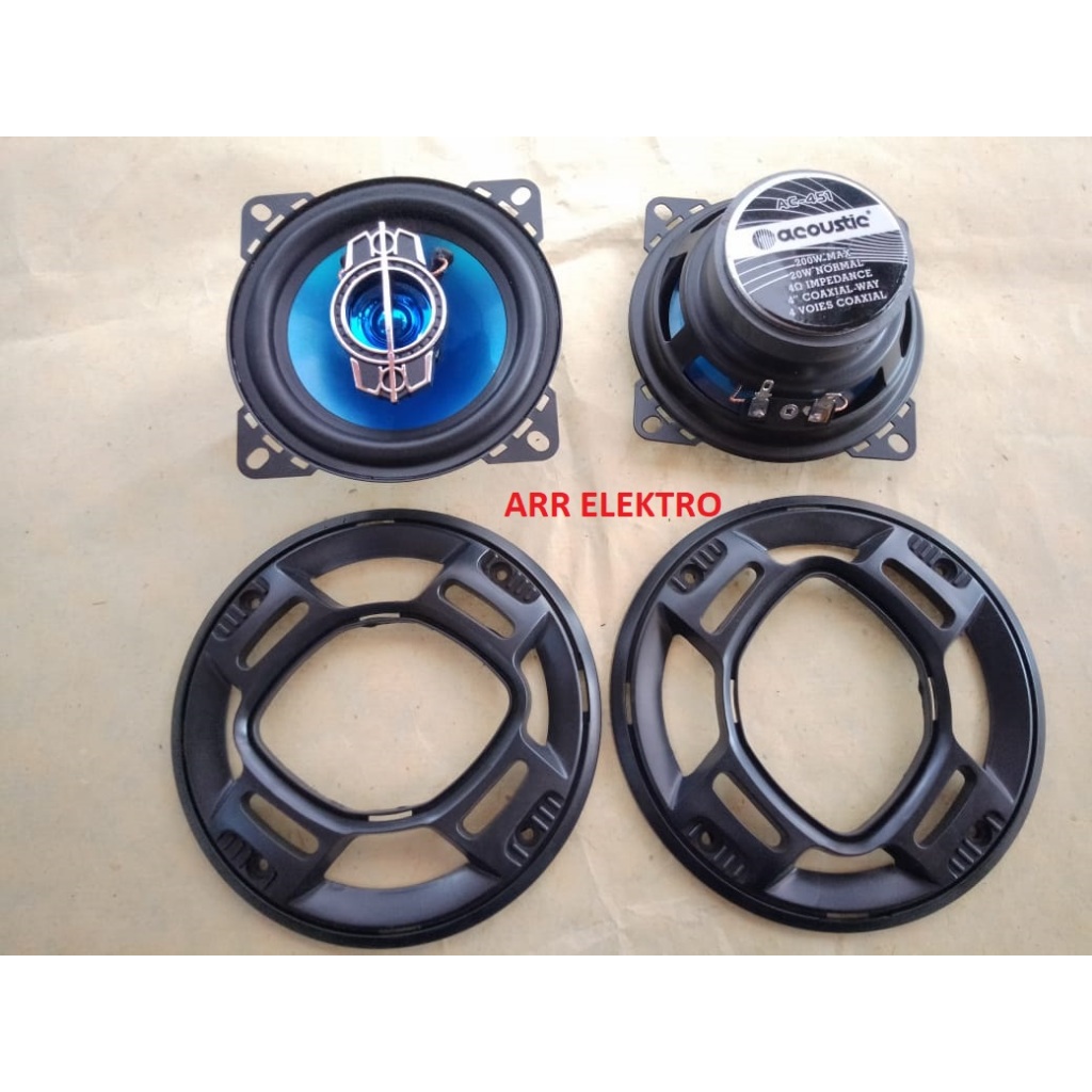 SPEAKER MOBIL PINTU COAXIAL 4 INCH ACOUSTIC 451 AC 6907 1 SET