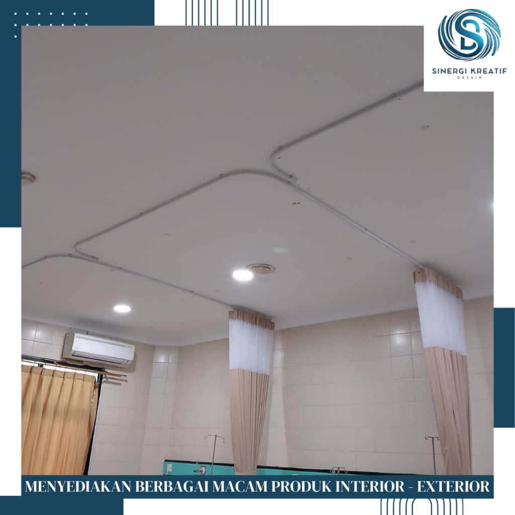 Rel lengkung dnexs elite untuk gorden rumah sakit