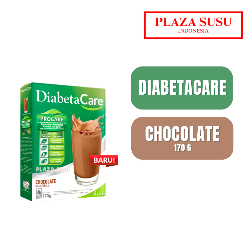 

DIABETACARE CHOCOLATE ISI 170G SUSU KONTROL GULA DARAH DIABETACARE DEWASA SUSU COKLAT