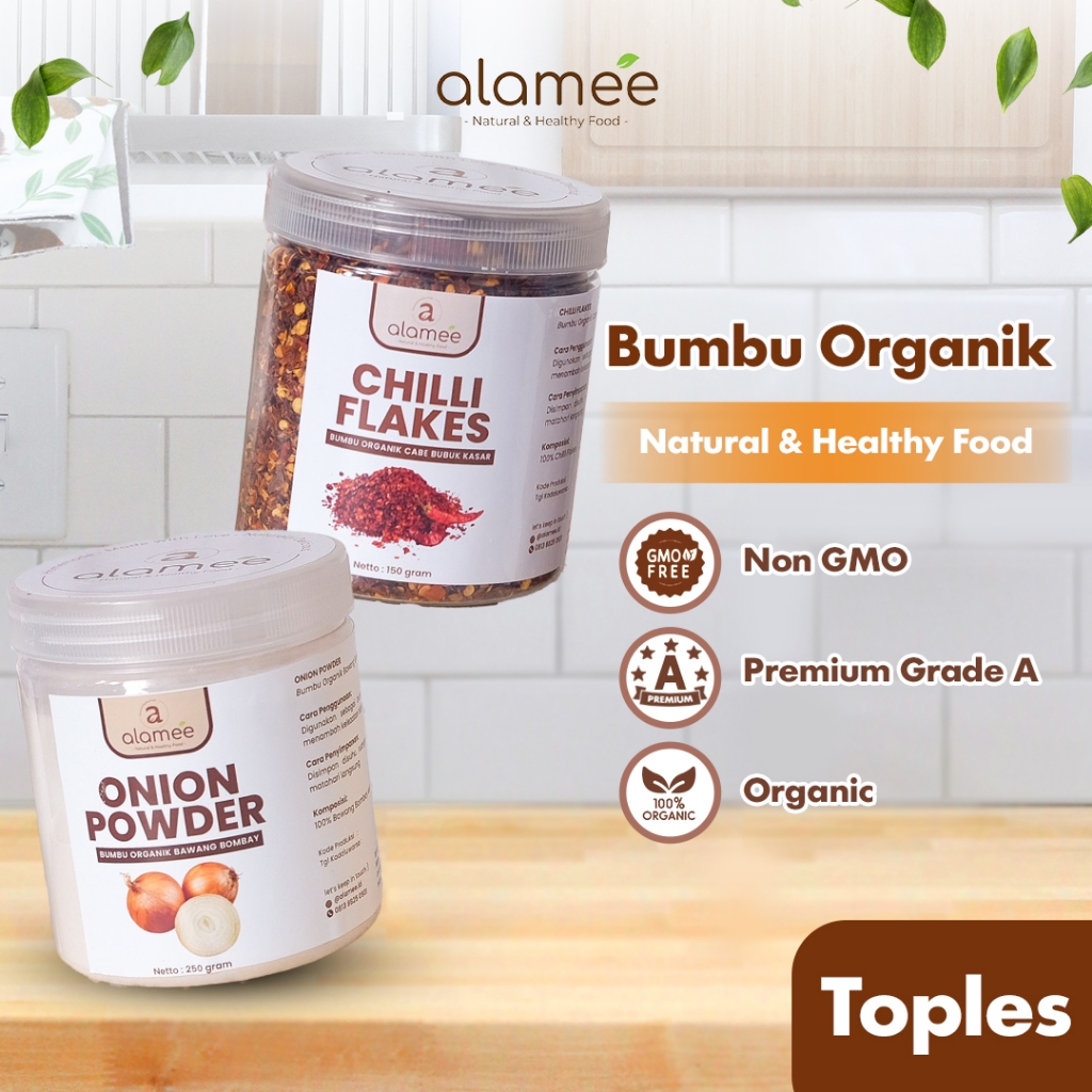 

ALAMEE Bumbu Dapur Bubuk Lengkap Bawang Bombay Lada Hitam Seasoning Powder Organik Siap Pakai