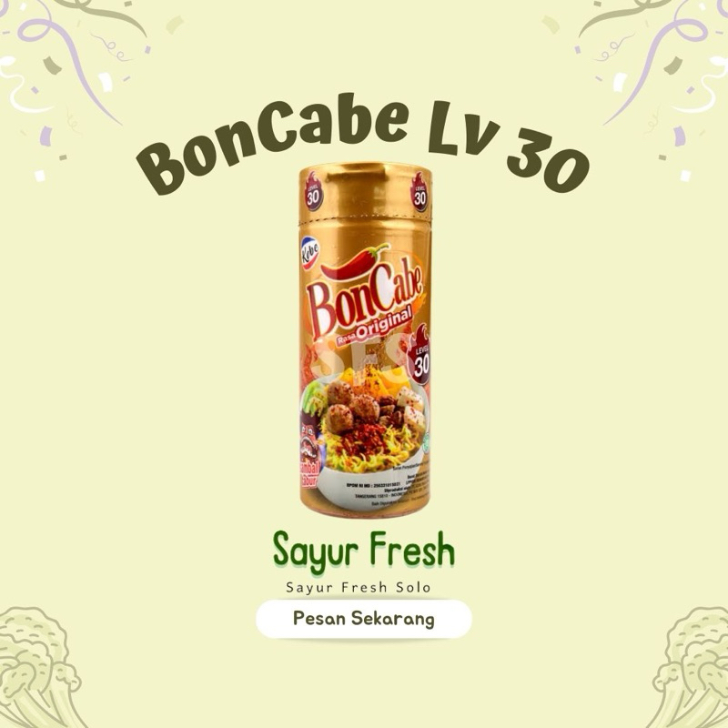 

Bubuk boncabe Botol Level 30 - Sayur Fresh Solo