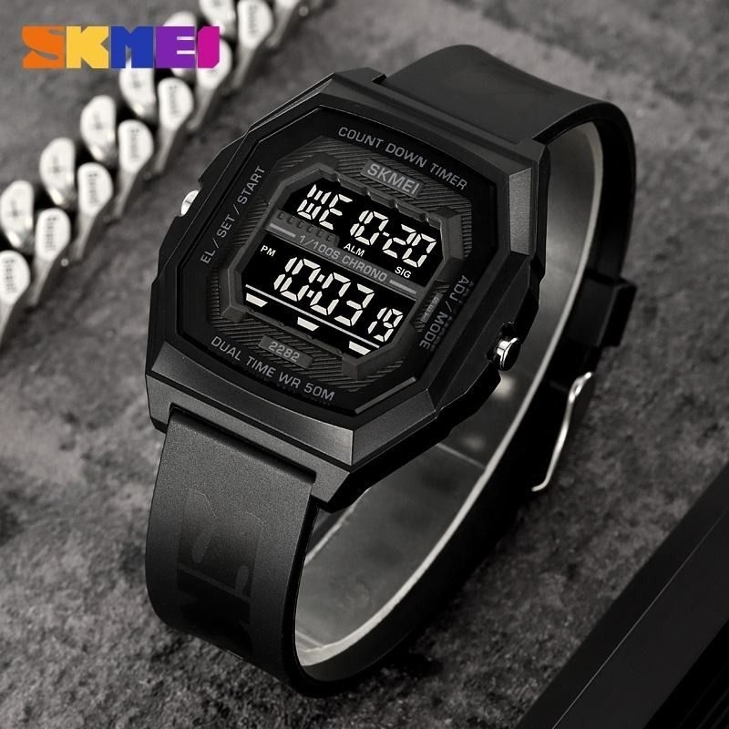 Jam pria Skmei 2282 segi digital free gift box