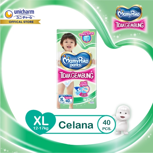 MamyPoko Pants Tidak Gembung - XL 40 - Popok Celana