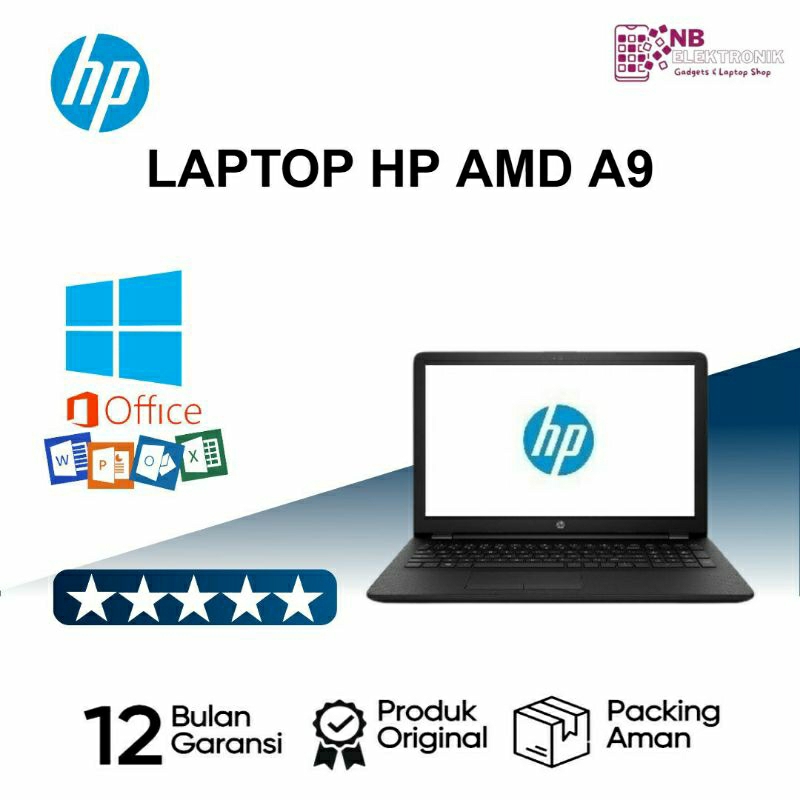 LAPTOP GAMING HP AMD A9-9420 / 1TB / 4GB DDR4 / AMD REDEON FREE TAS