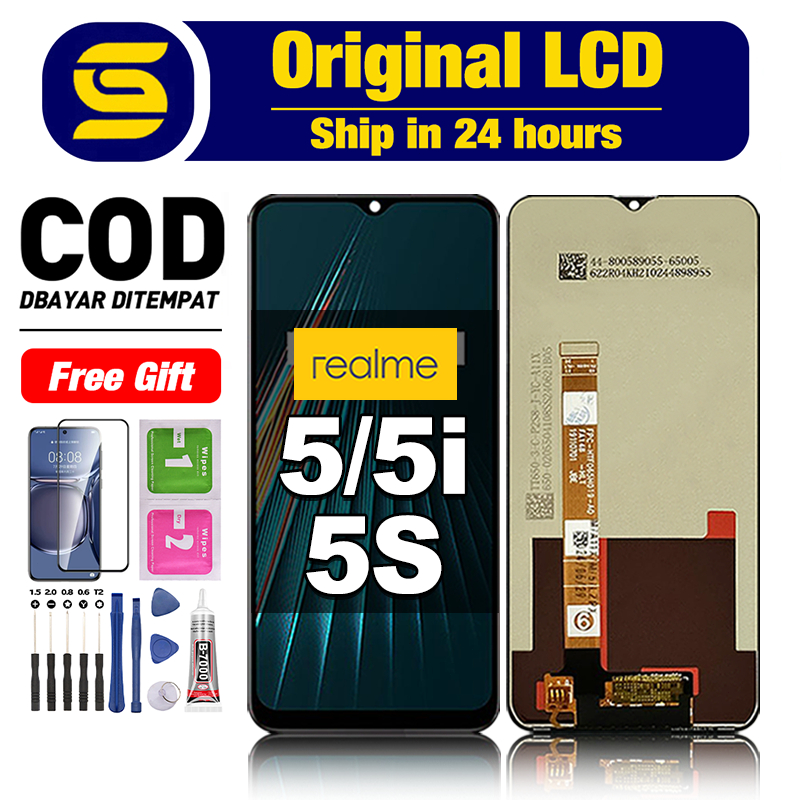 LCD Realme 5i Realme 5 5S Ori fullset asli touchscreen original 100% lcd For Glass Digitizer COD
