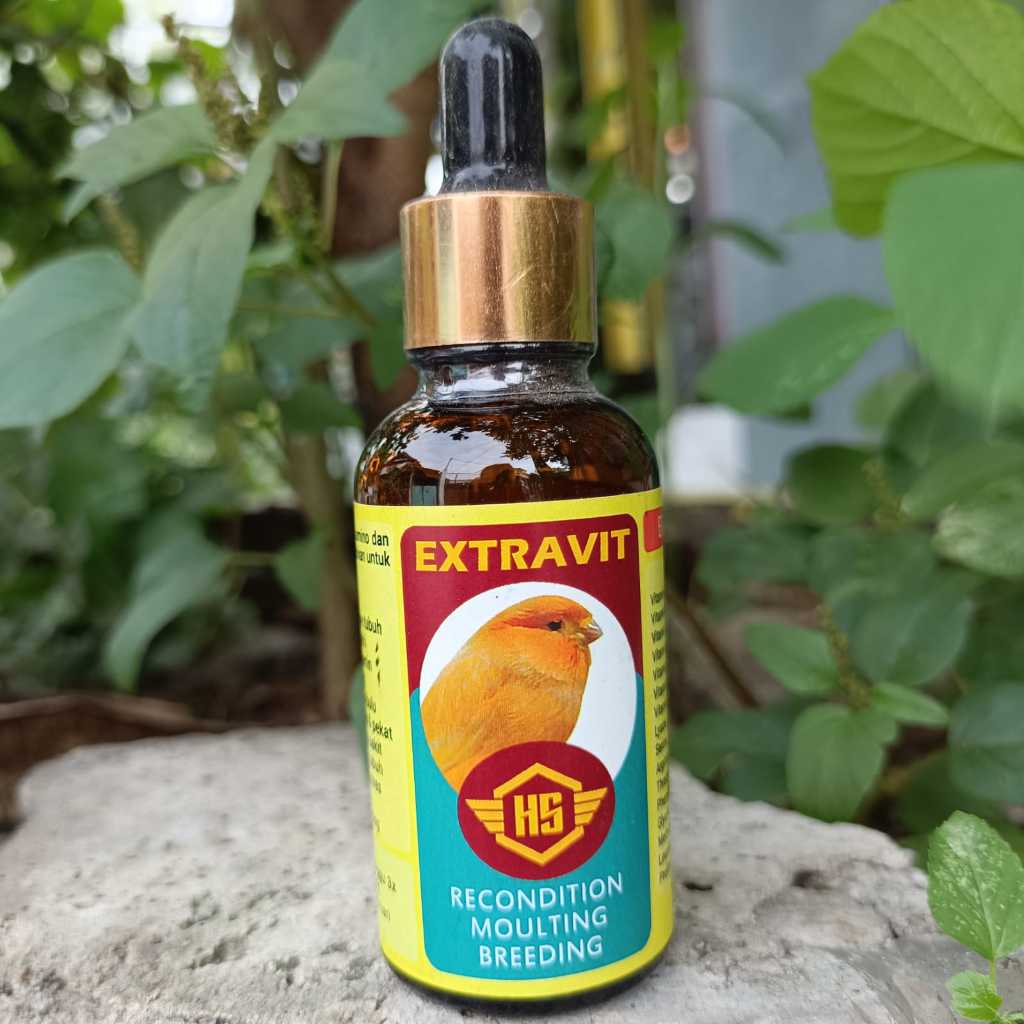 VITAMIN KENARI HS EXTRAVIT BURUNG EXTRA SEHAT DAN EXTRA FIT KUALITAS NYATA UNTUK BURUNG KENARI