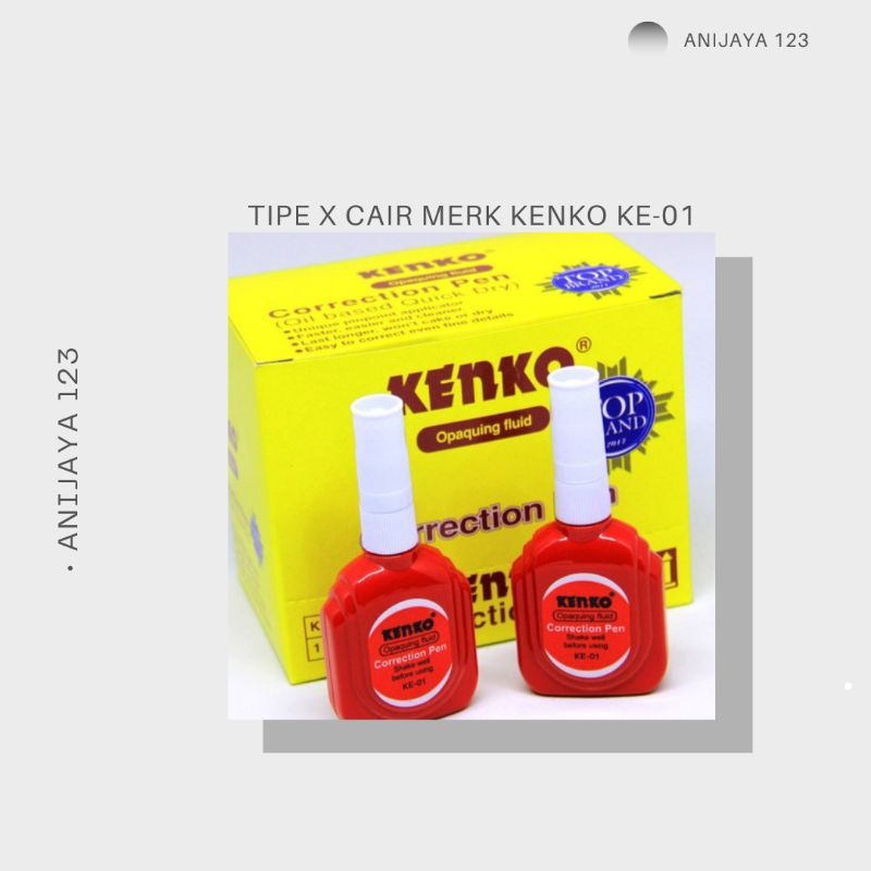 

TIPEX CAIR MEREK KENKO 1PCS WARNA MERAH (KE-01)