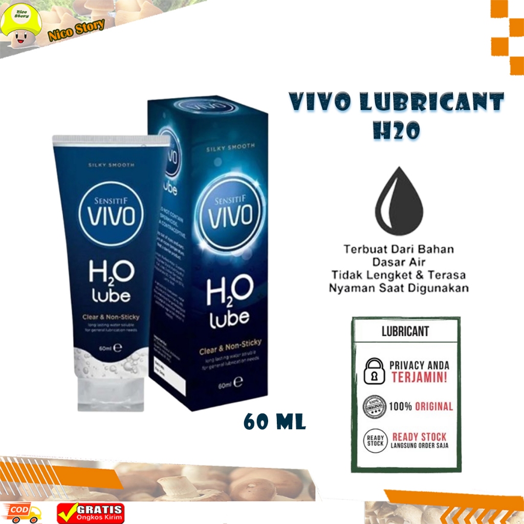 

Banikko76 (Ncs) Privasi 100% Vivo Lubricant H2O Lube 60 Gram Water Based Pelumas Bahan Dasar Air