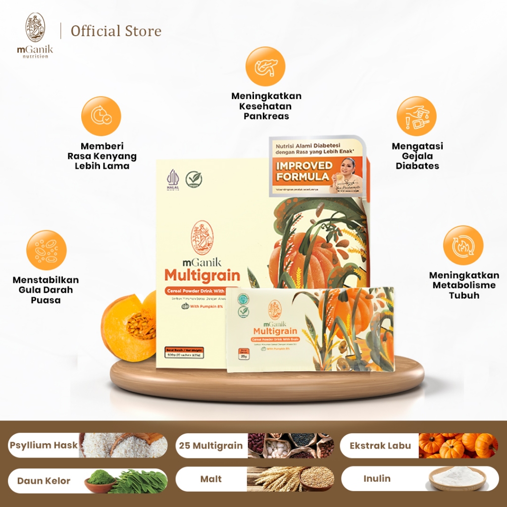 

RB MGanik Multigrain Labu Kuning 500gr - Superfood Diabetes Alami