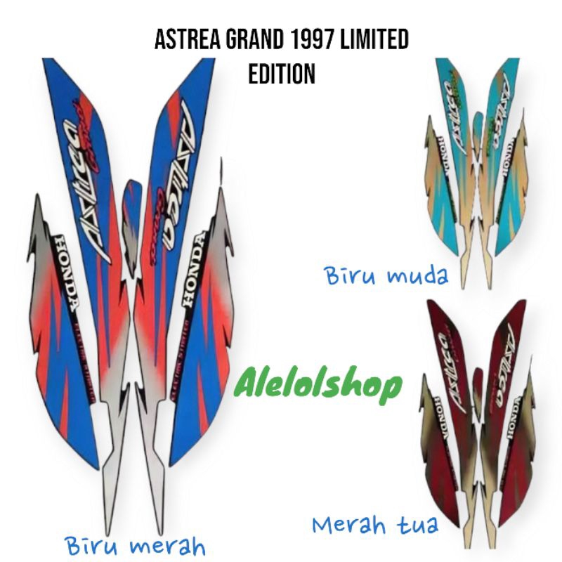 STIKER STRIPING LIS LES POLET PLAT BODY MOTOR HONDA ASTREA GRAND 1997 LIMITED EDITION