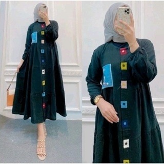 GALLERY CANTIK / ALUNA MIDI DRESS / LINEN / MIDI DRESS KEKINIAN