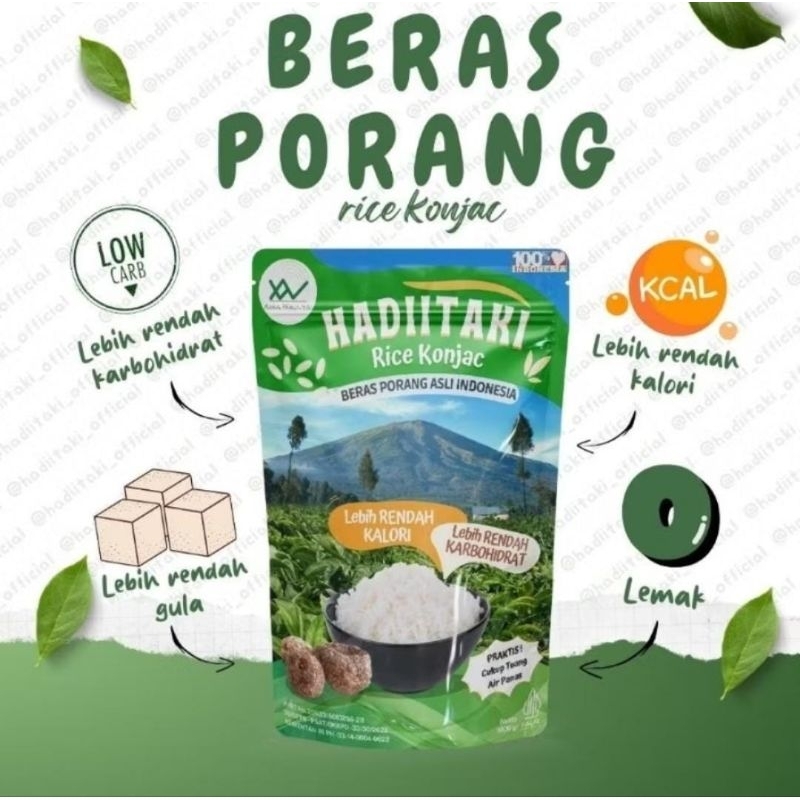 

HADIITAKI beras porang 1 KG - Shirataki/ Konjac Rice