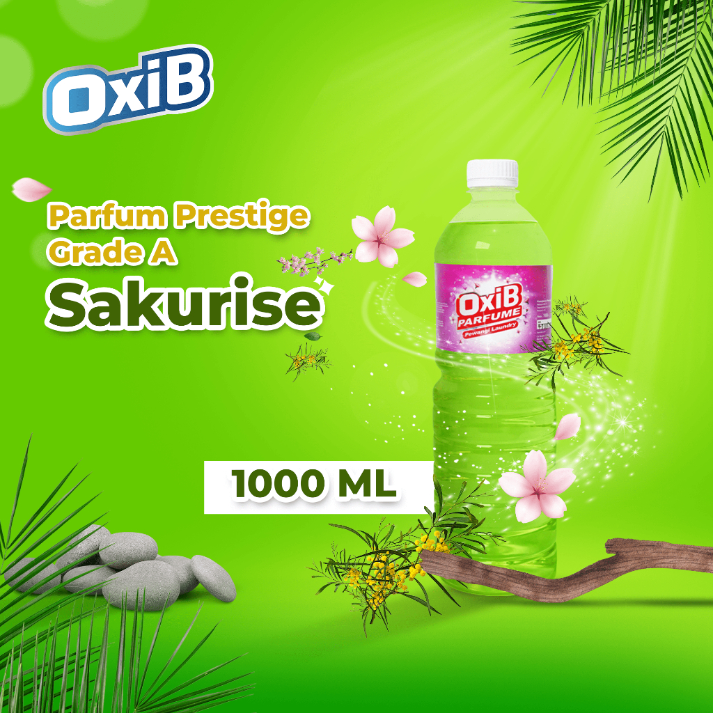 OXIB Parfum laundry SAKURISE pewangi pakaian premium Packing Plastik & Dus