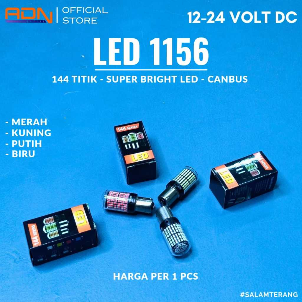 LAMPU LED 1 KAKI SEIN LED CANBUS 1156 BA15S BAU15S 144 SMD / NO HYPER FLASH