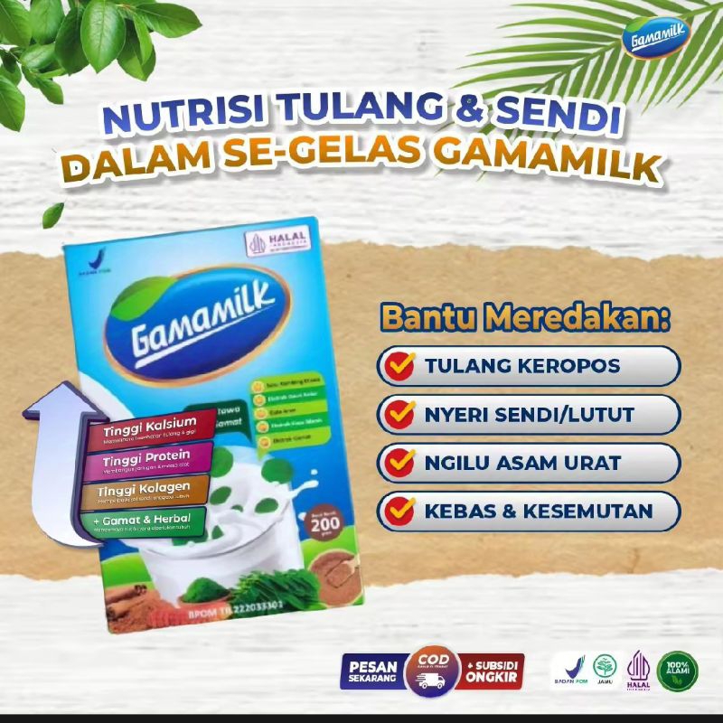 

susu gamamillk susu etawa plus gamat daun kelor gula aren.