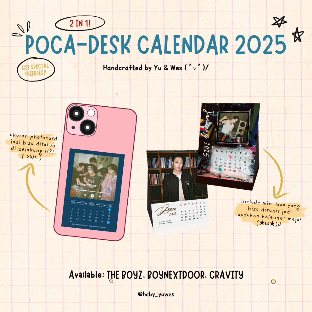 

[PELUNASAN] HCYW 2 in 1 Poca-Desk Calendar 2025