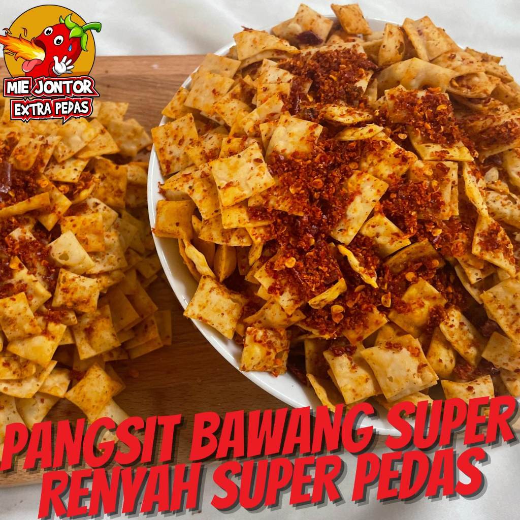 

Keripik Pangsit Bawang Super Pedas cabe rawit Renyah Gurih Makanan Cemilan Ketagihan 200 G