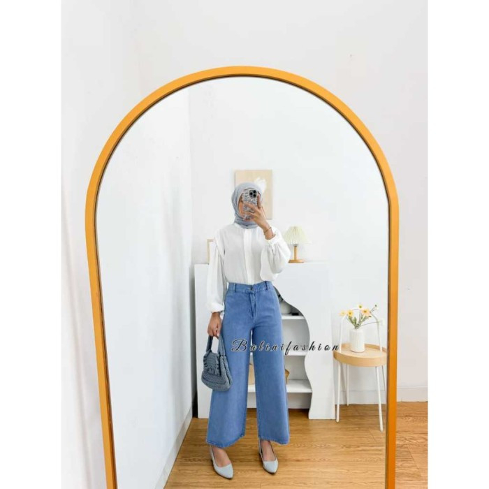 TERLARIS AF HIGWAITSHIGH WAIST KULOT JEANS WANITA PREMIUM ASLI JEANS TEBAL