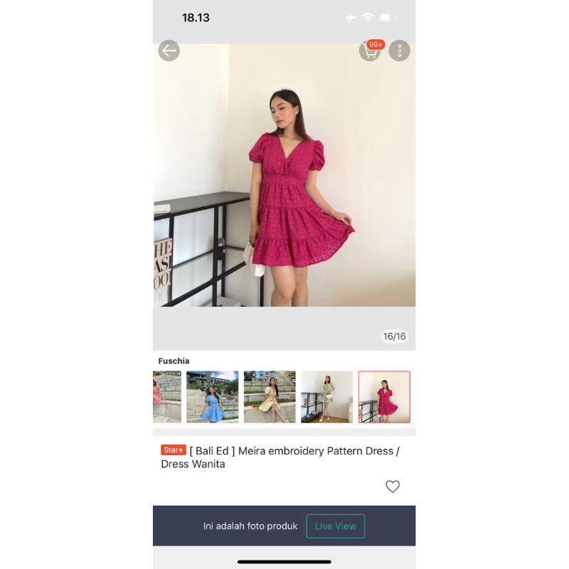 kiyorawears meira embroidery pattern dress/ dress wanita