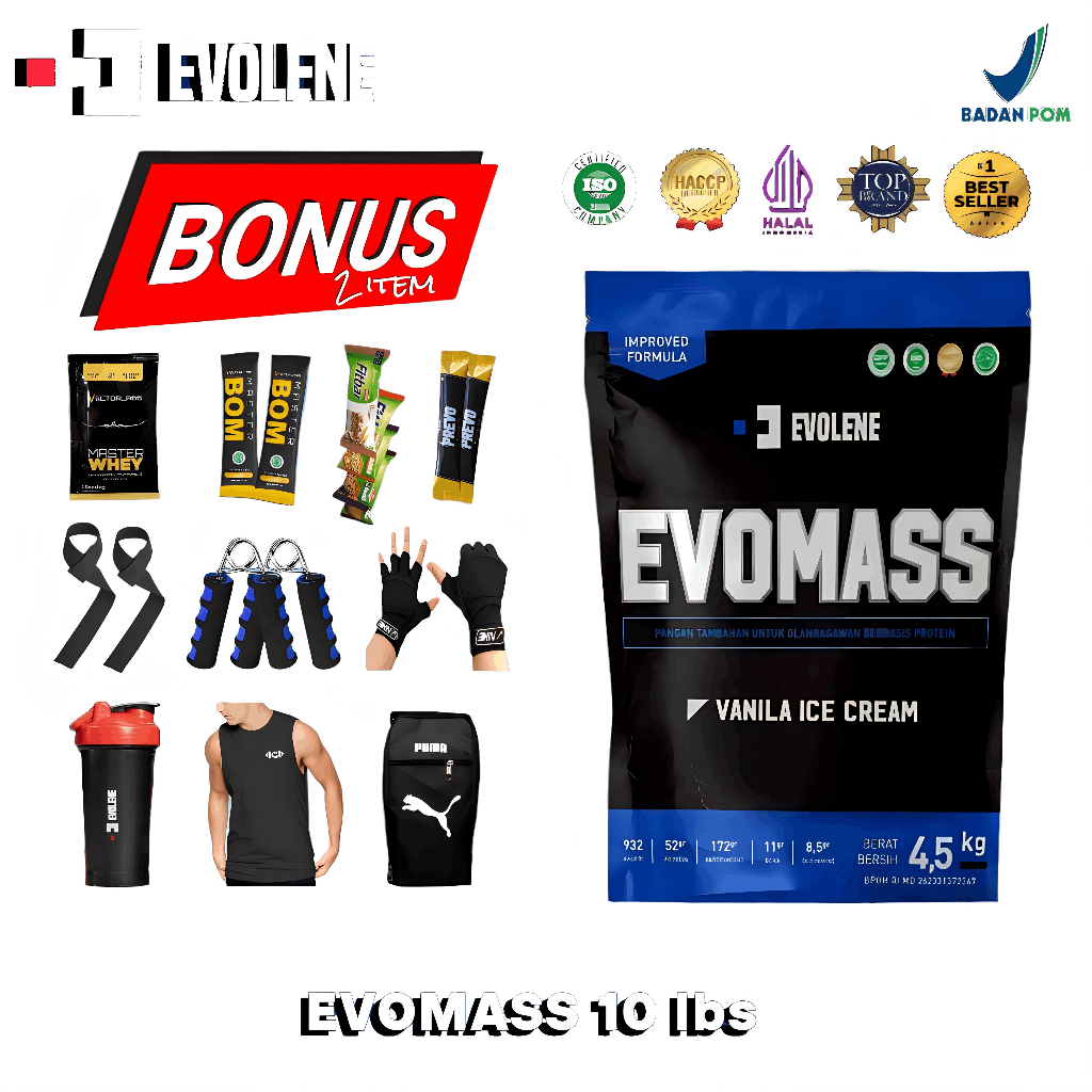 Evolene Gainer Evomass 10 lbs Susu Penambah Berat Badan