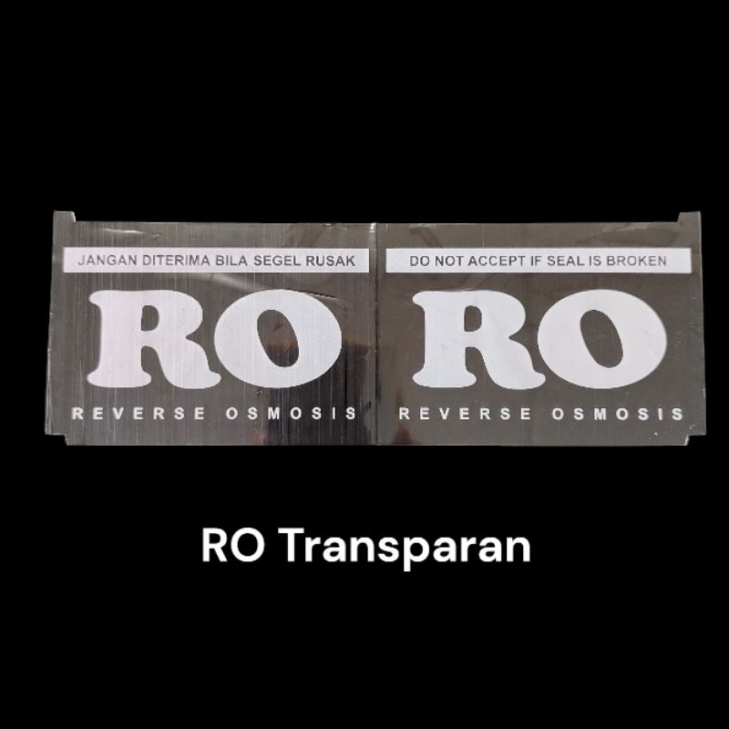 Segel Galon RO TRANSPARAN / BENING Tulisan Putih 200 Pcs